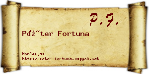 Péter Fortuna névjegykártya