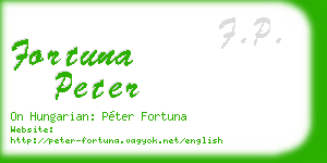 fortuna peter business card