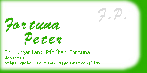 fortuna peter business card